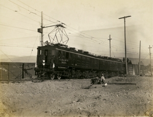 Locomotive 10219 on the N.P. transfer track west of Missoula October 24, 1916