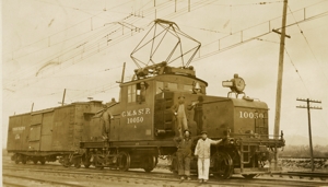 Locomotive 10050 at Deer Lodge, first day of service
