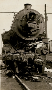 View of Engine 5552 after collision