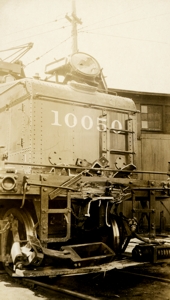 Locomotive 10050 after collision with Locomotive 10220. Deer Lodge, May 5, 1917. 30-O2.